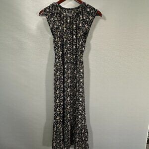 J Crew Mercantile Dress Womens Small Midi Superbloom Floral Flounce Romantic